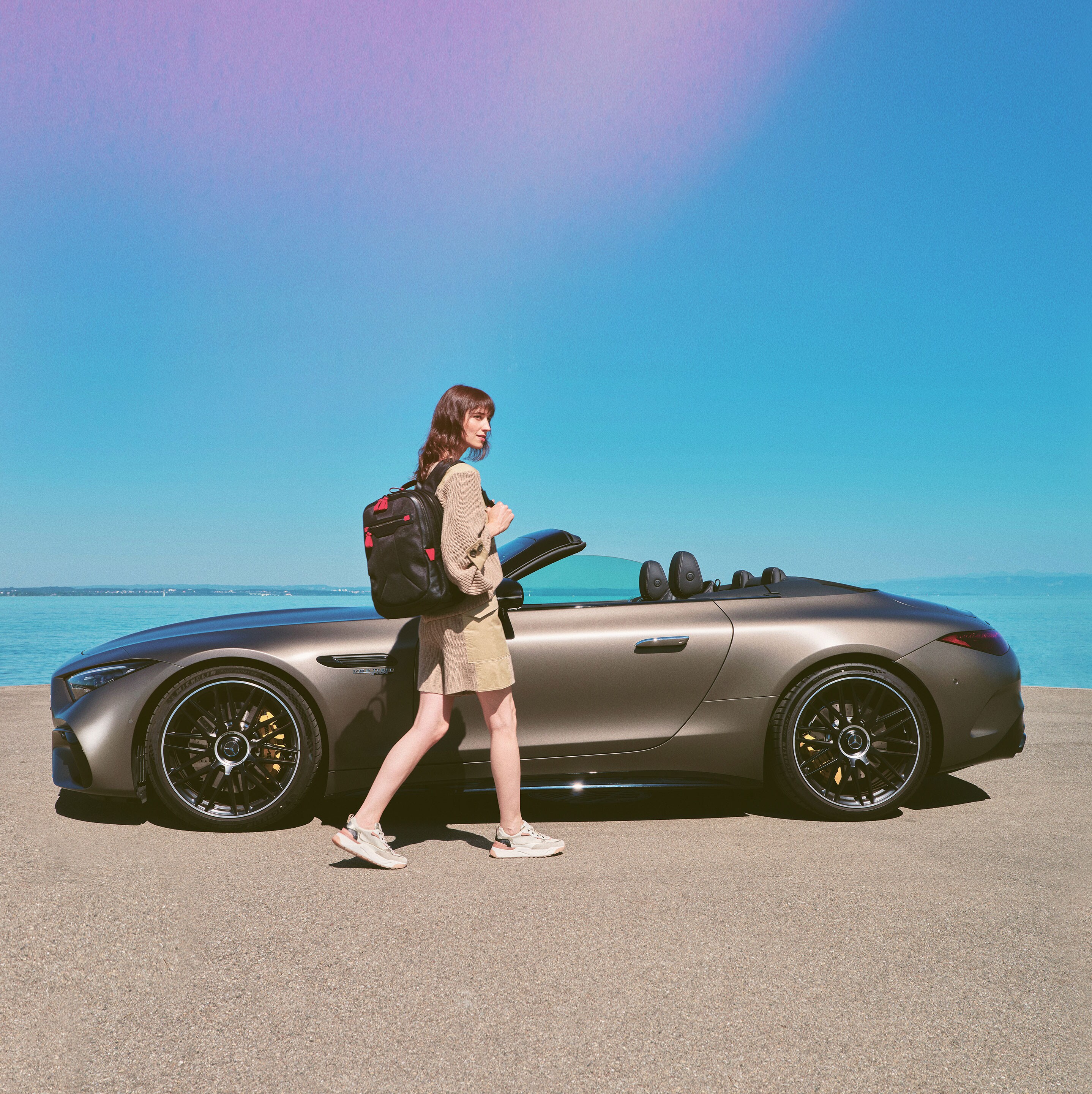 Mercedes-Benz on the Beach