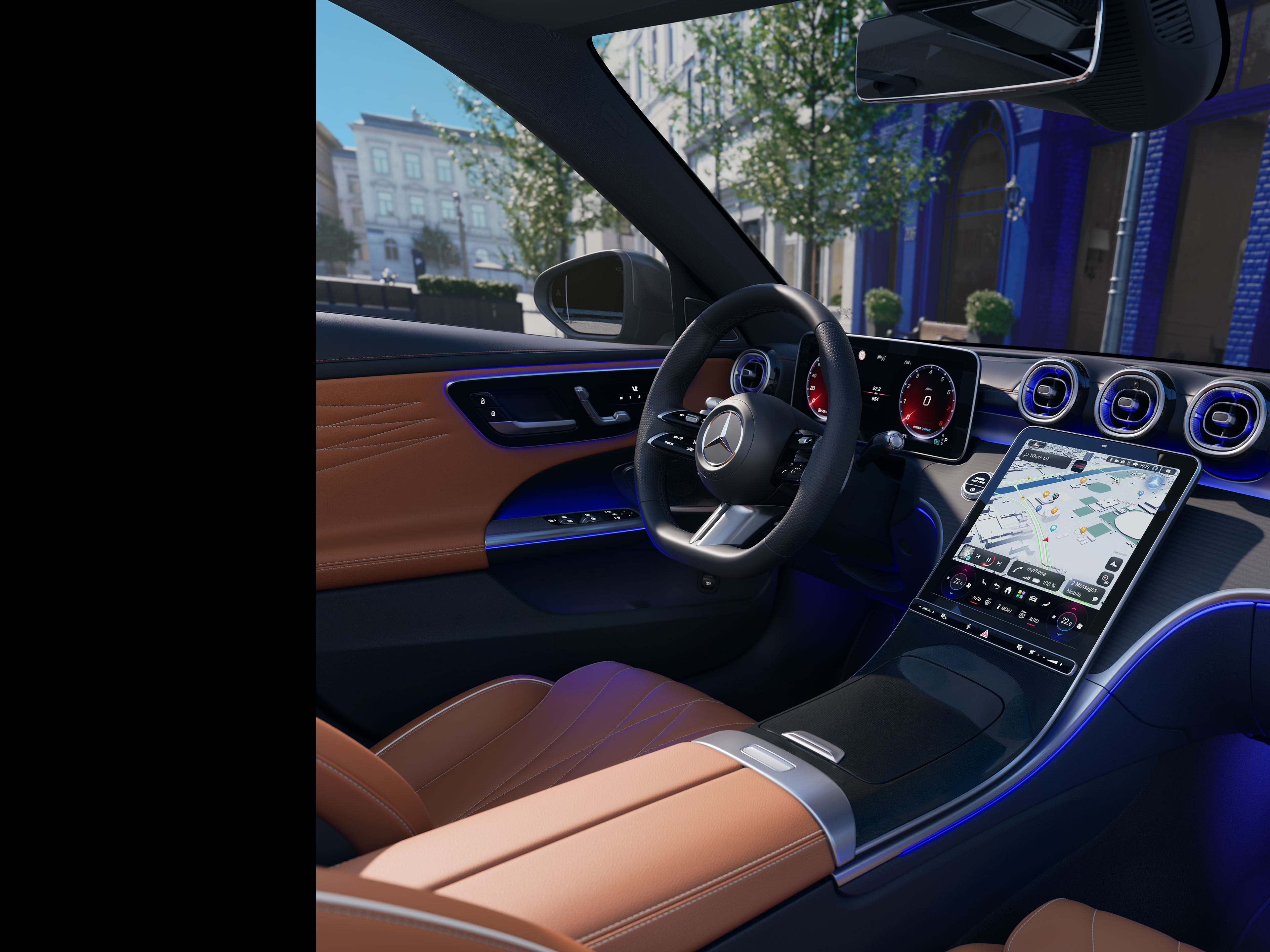 Interior | C-Class Saloon | Mercedes-Benz The interior of the new C-Class Saloon from Mercedes-Benz.