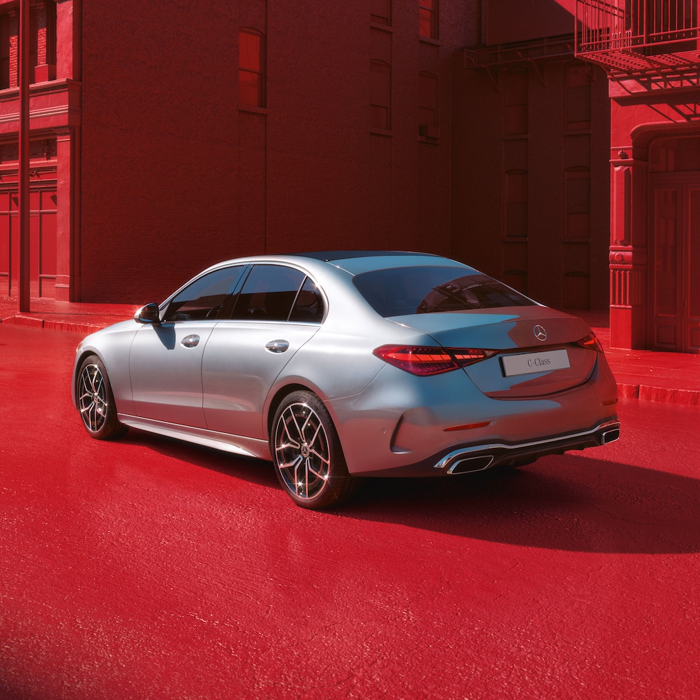 Schematic representation of the function of the rear-axle steering, for example when parking.