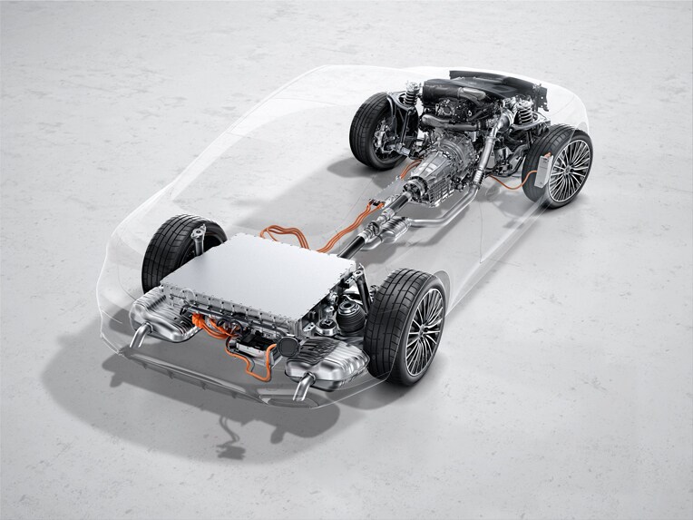 The Mercedes-Benz CLE Coupé as a plug-in hybrid.