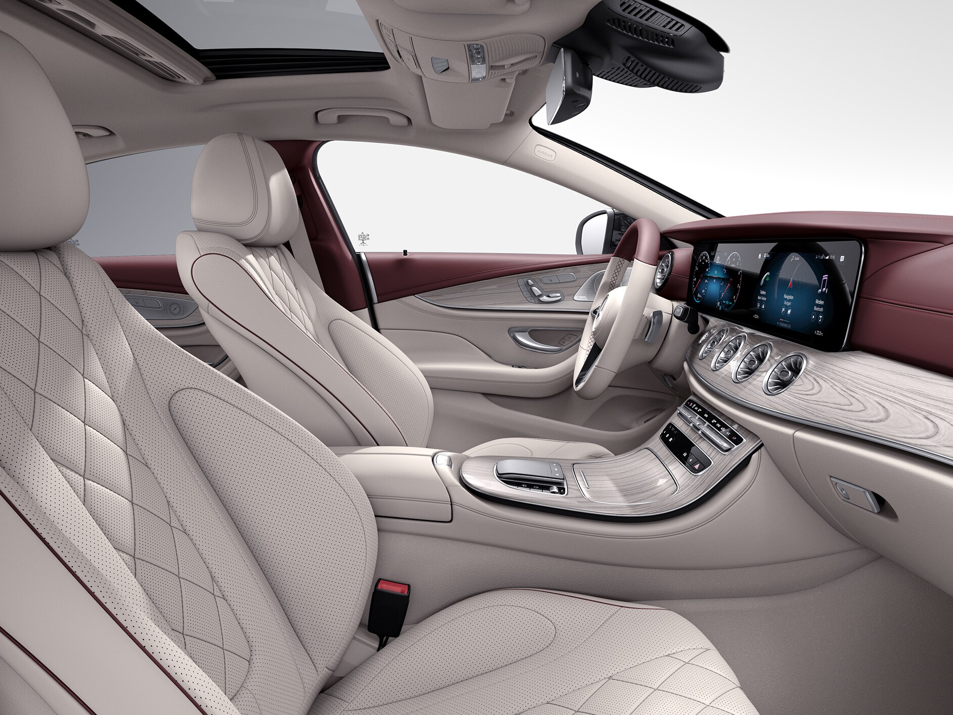 The interior of the Mercedes-Benz CLS.