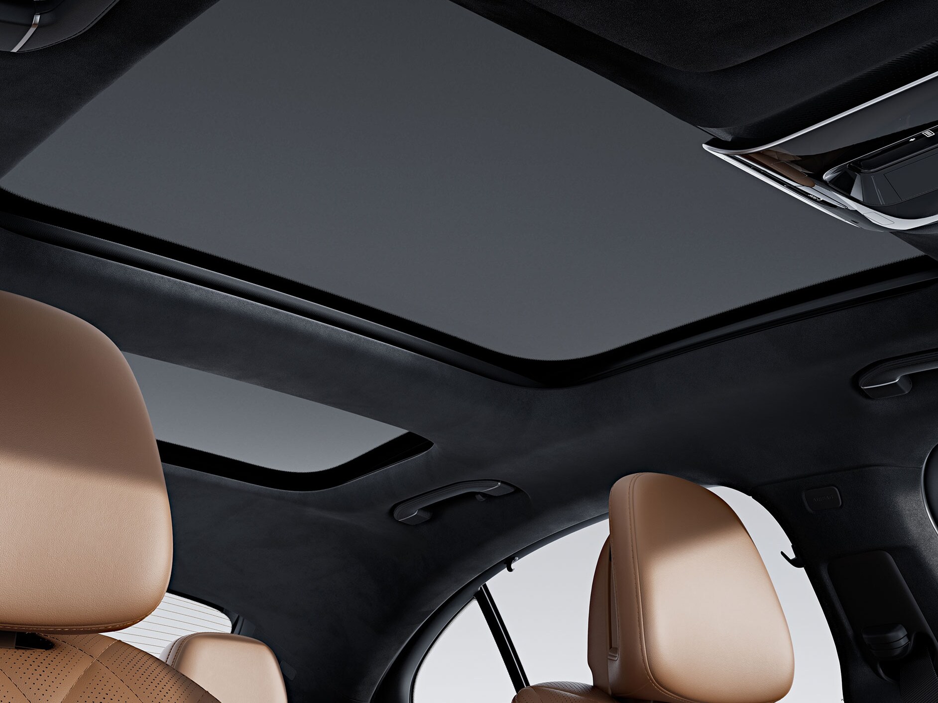 The Mercedes-Benz E-Class interior with MANUFAKTUR roof liner.