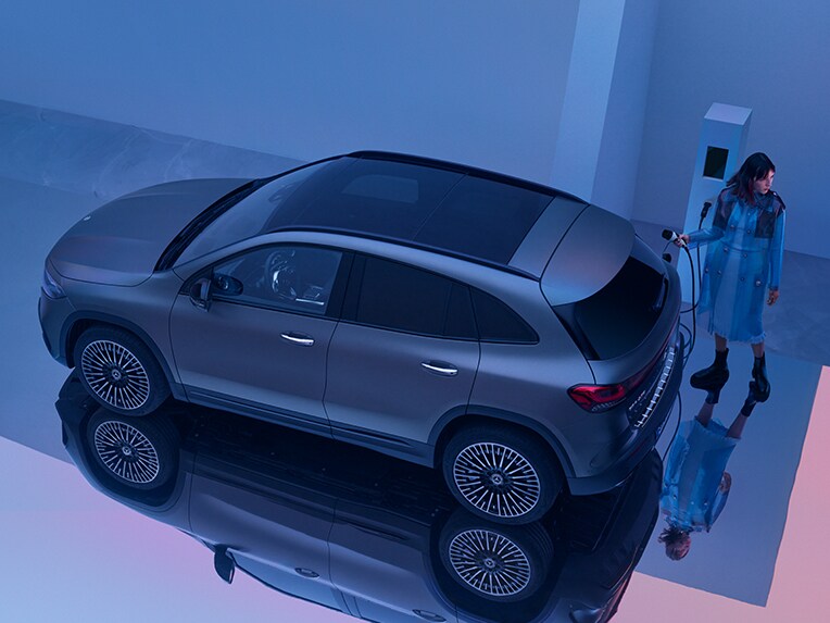 A top view of the EQA from Mercedes-EQ.