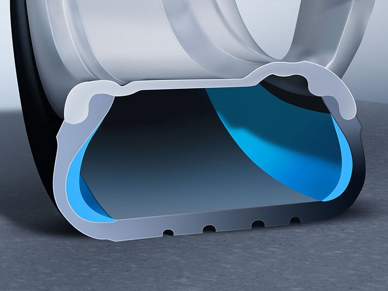 Graphic representation of the run-flat tyres for the EQB from Mercedes-EQ.