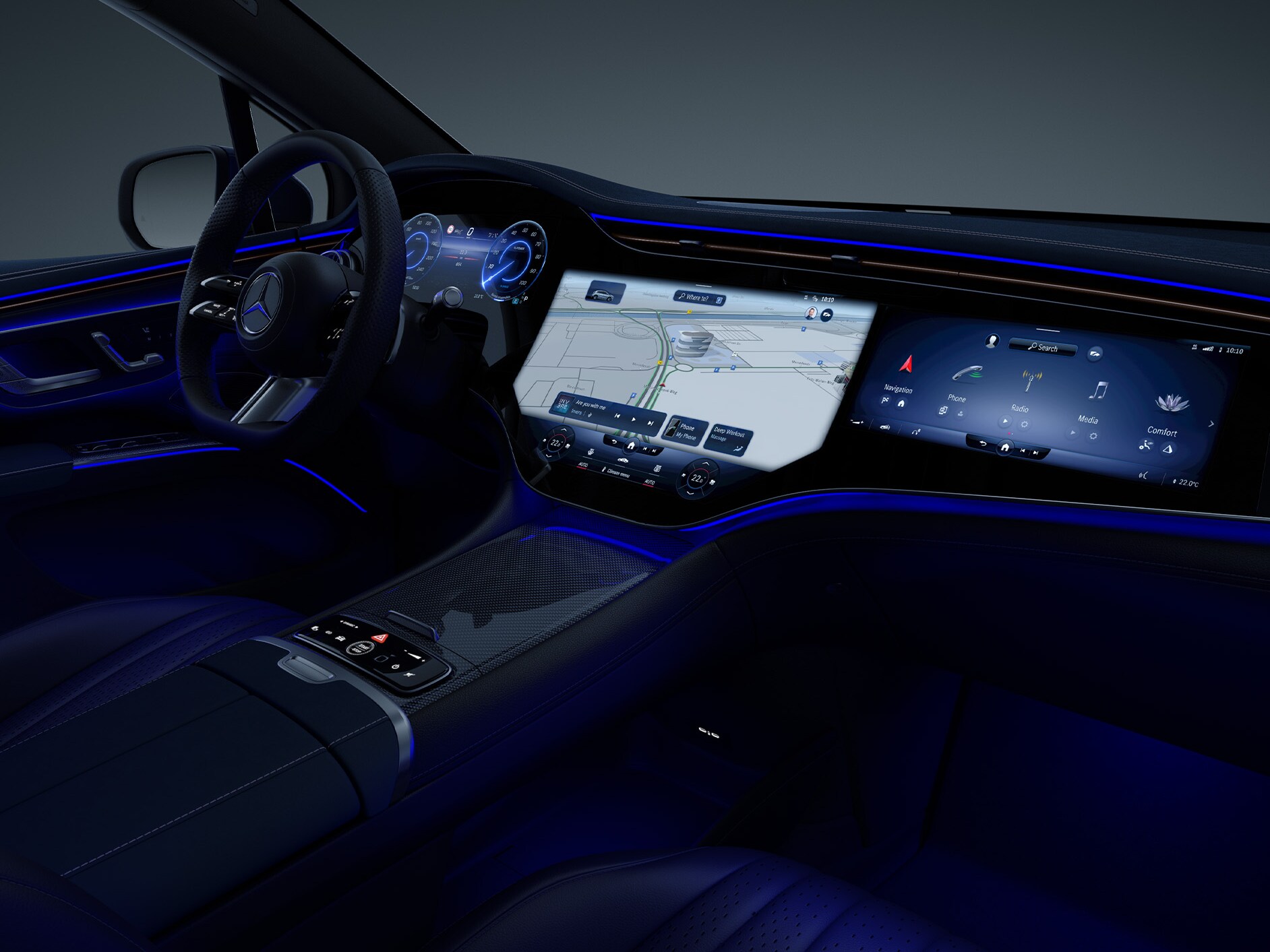 The EQS SUV Interior with Advanced Plus Package.