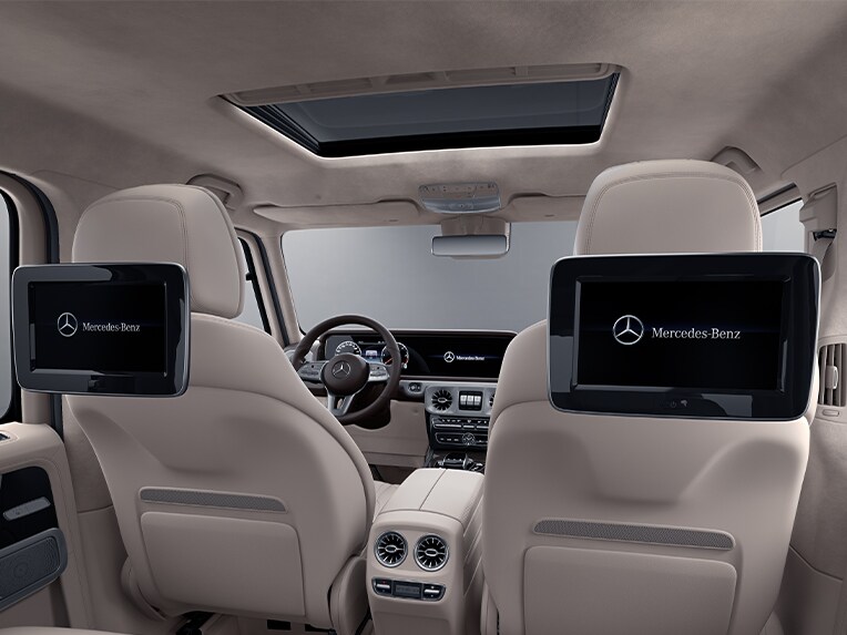 The Rear Seat Entertainment system in the Mercedes-Benz G-Class.