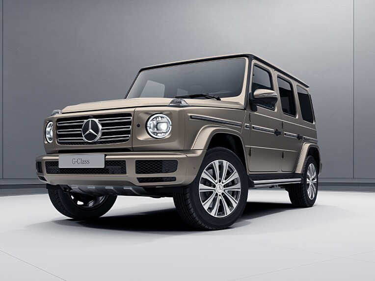 The G-Class from Mercedes-Benz with EXCLUSIVE Line Exterior.