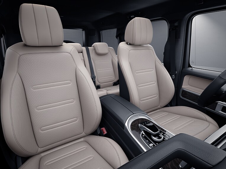 The G-Class interior from Mercedes-Benz with the EXCLUSIVE Line Interior equipment line.