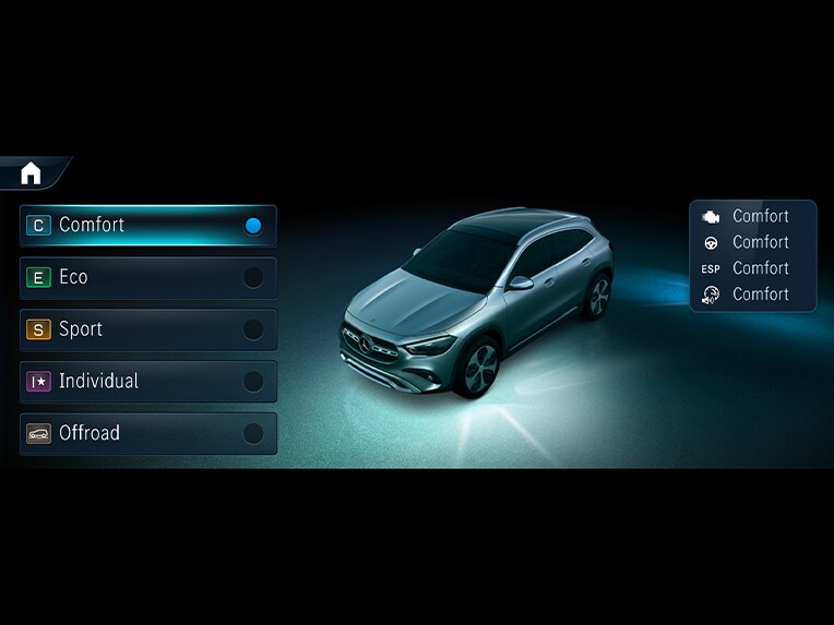 DYNAMIC SELECT in the Mercedes-Benz GLA.
