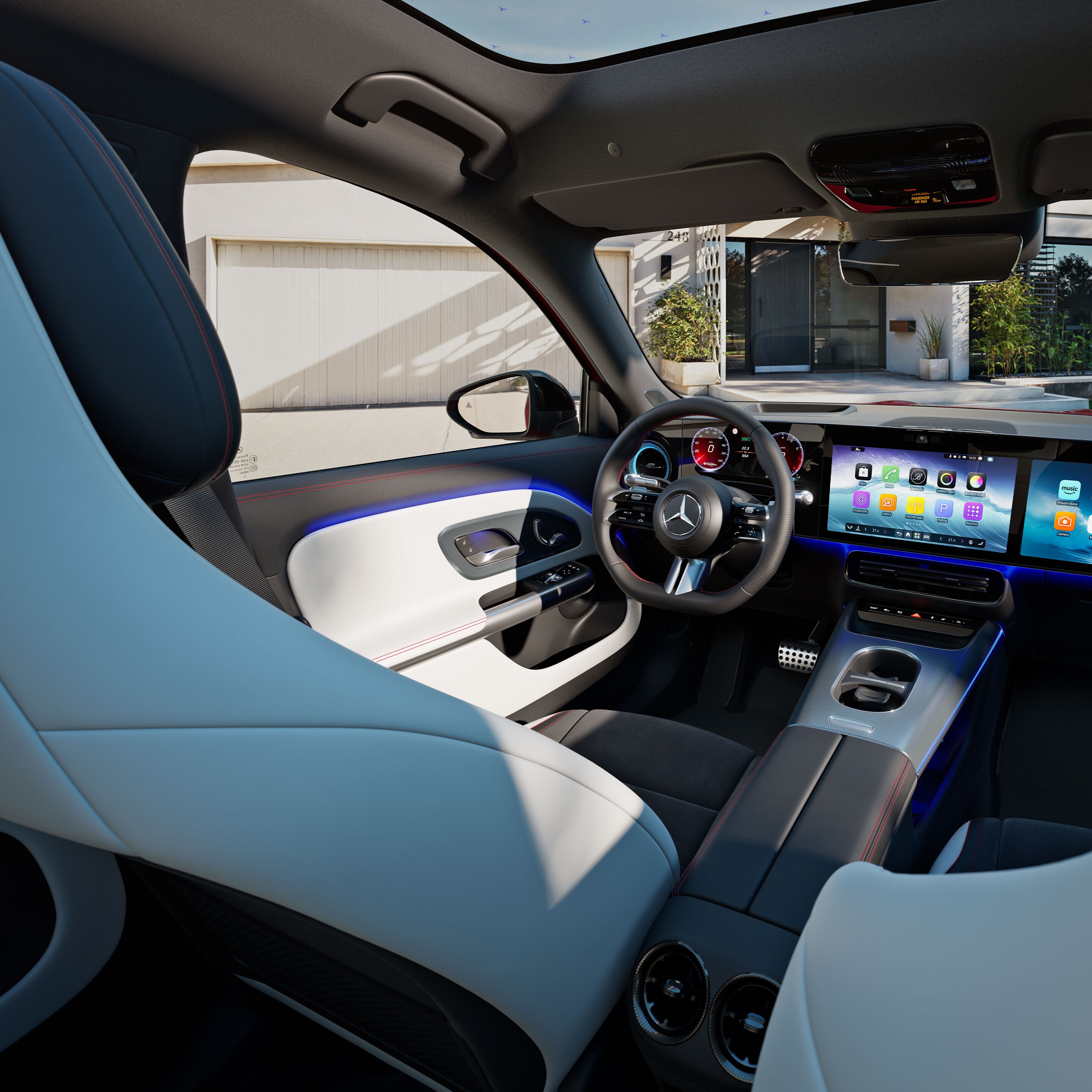 The interior of the new GLB from Mercedes-Benz.