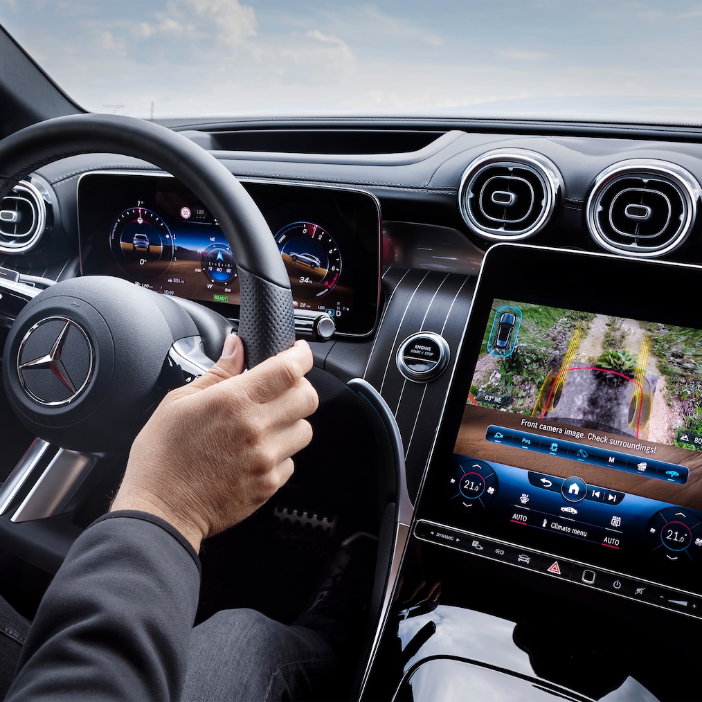 Close-up look of the MBUX offroad screen.