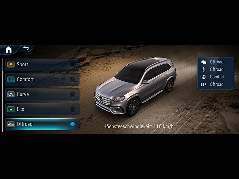 DYNAMIC SELECT in the new GLS from Mercedes-Benz.