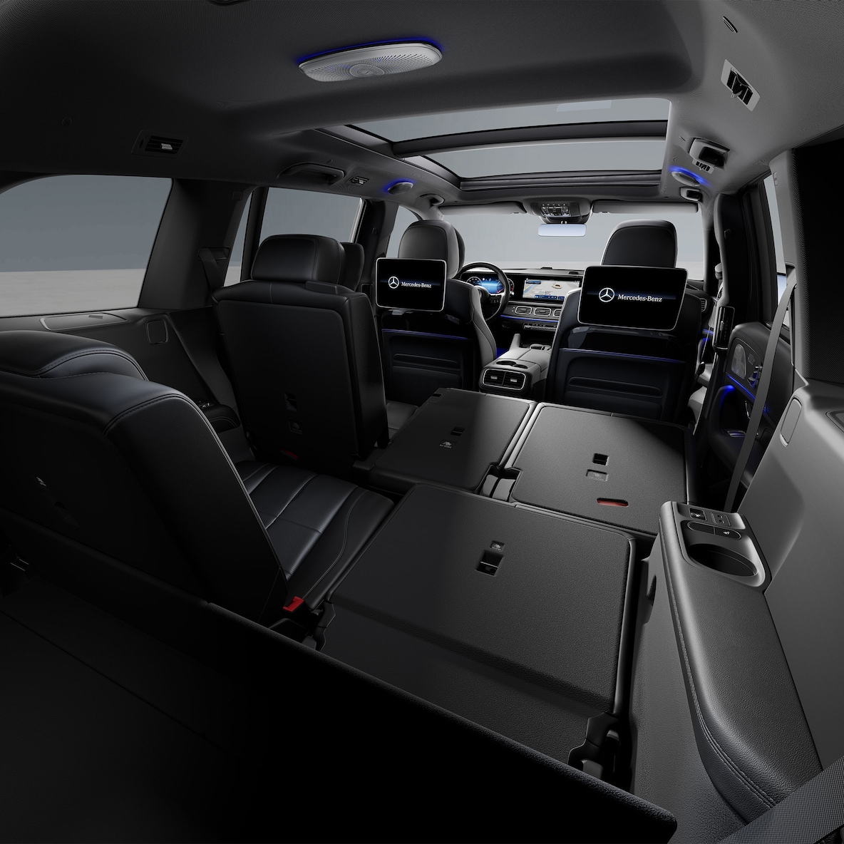 High versatility in the interior of the GLS.