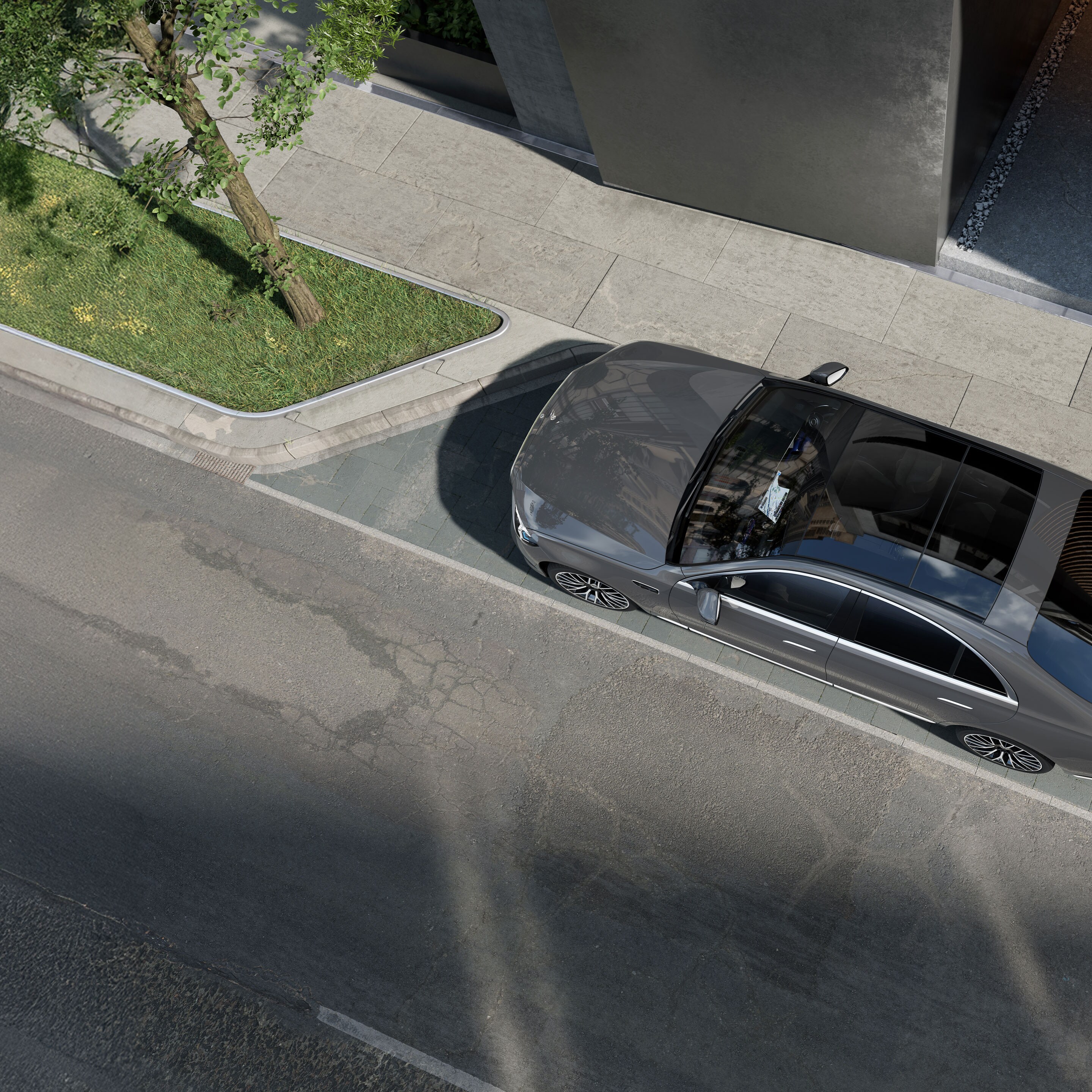 The exterior of the new Mercedes-Benz S-Class Saloon.