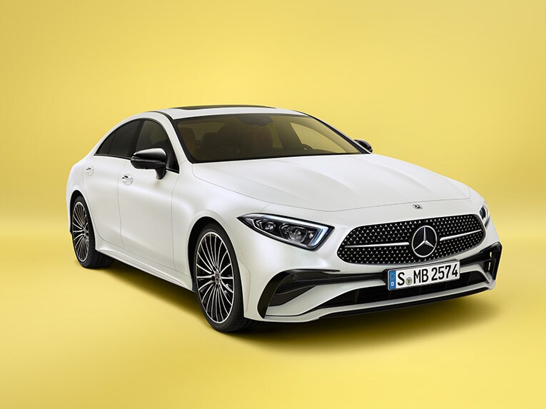 Front view of the Mercedes-Benz CLS in white