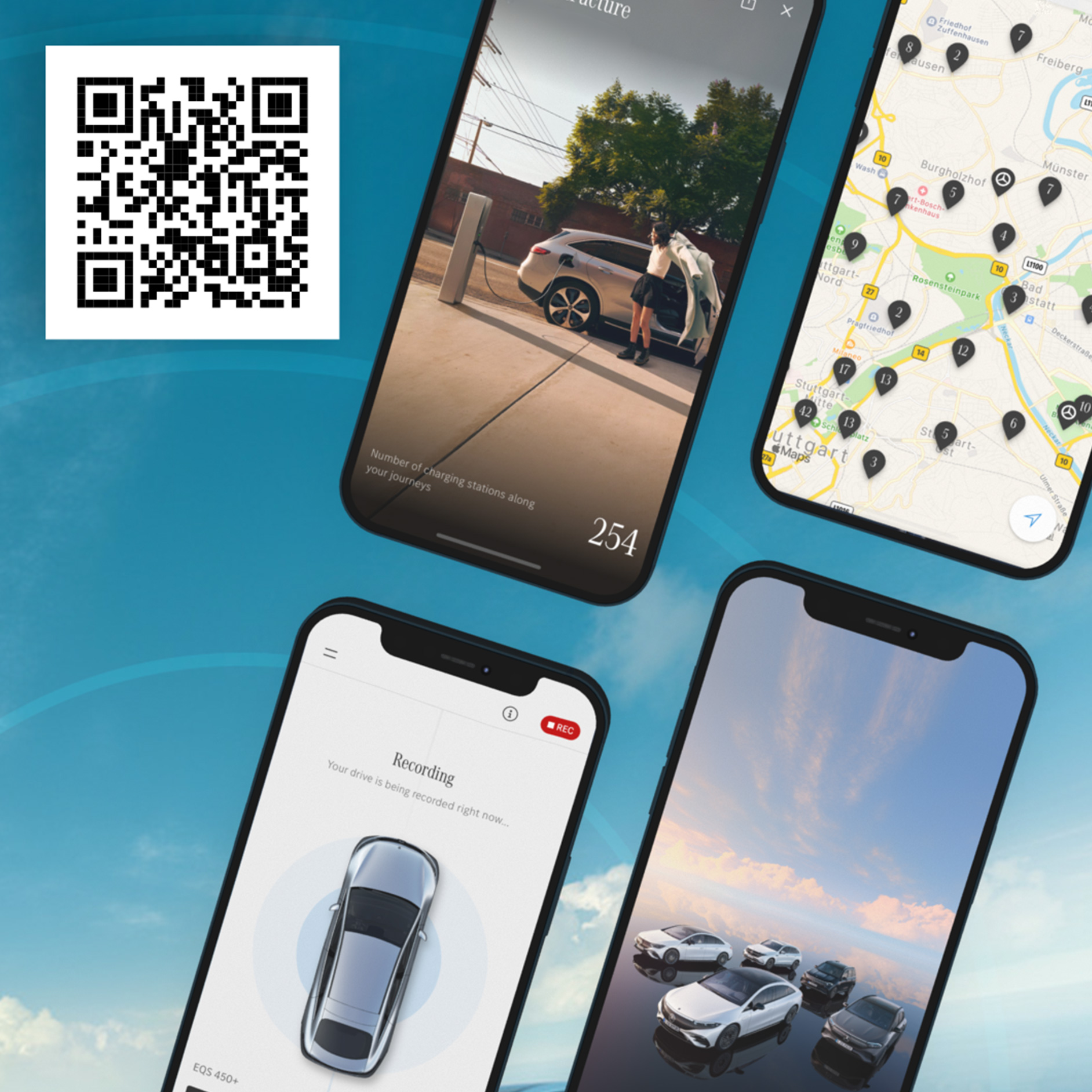 Electric Ready App | Mercedes-EQ Electric Ready App on a smartphone