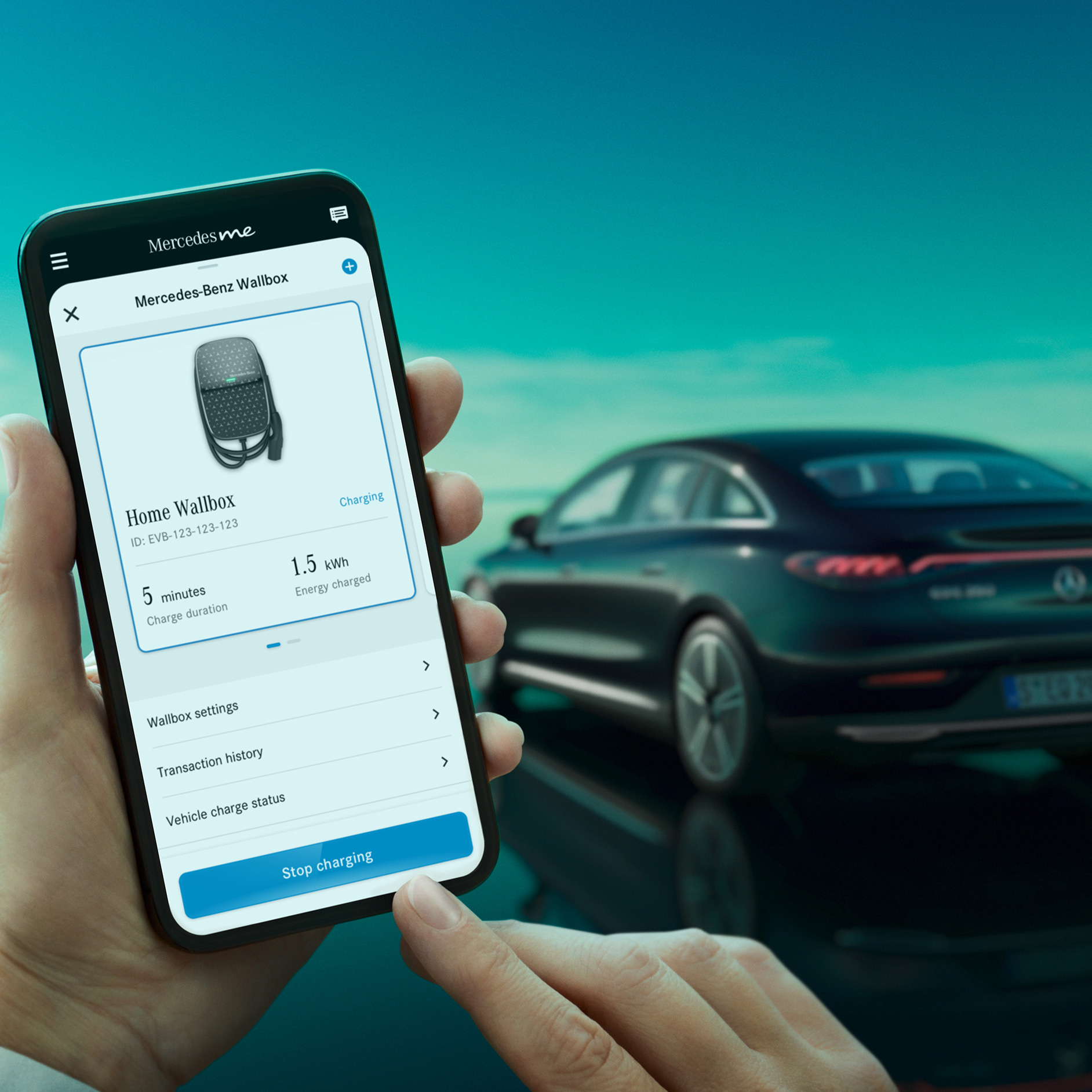 Electric mobility | EQE | Mercedes-EQ The image shows a rear view of the EQE from Mercedes-EQ.